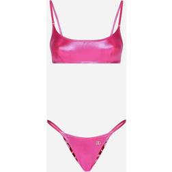 Dolce & Gabbana Metallic bikini pink