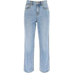 Tory Burch High-rise straight-leg jeans blue