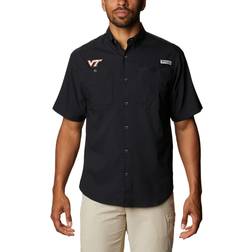 Columbia Men's Black Virginia Tech Hokies PFG Tamiami Omni-Shade Button-Down Shirt