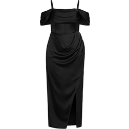 City Chic Forbidden Love Maxi Dress Plus Size - Black