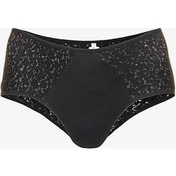 Chantelle Womens Black Norah Floral-embroidered Stretch-lace Briefs