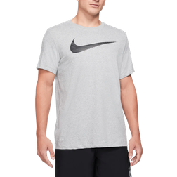 Nike Men's Dri-FIT Swoosh Training T-shirt - Dark Grey Heather
