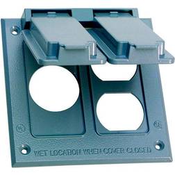 SIGMA Engineered Solutions Square Metal 2 gang Combo Box Cover