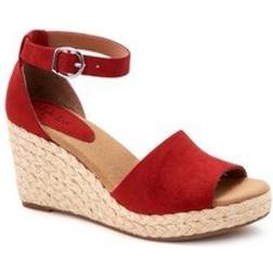 Style & Co Seleeney Womens Slingback Open-Toe Wedge Sandals red