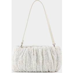 Staud Bridal Bean Beaded Shoulder Bag