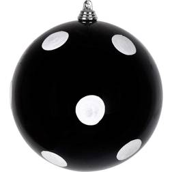 Vickerman 4.75 Black Candy FInish Ball Dots Christmas Tree Ornament