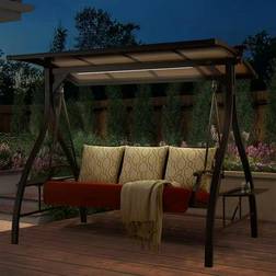 Iwicker Patio 3-Seat Porch Swing