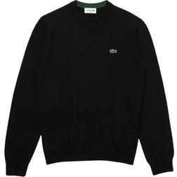 Lacoste Crew Neck Cotton Sweater Men - Black