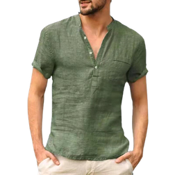 Light In The Box Men's Linen Summer Shirt - Green