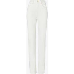 Tory Burch Mid-Rise Straight Jeans Weiß