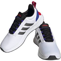 Adidas Men's Racer TR21 Running Shoe, White/Night Metallic/Lucid Blue