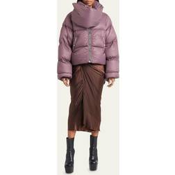 Rick Owens Funnel puffer jacket purple