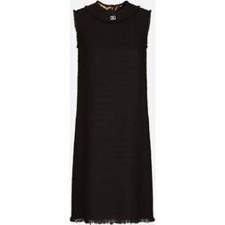 Dolce & Gabbana Raschel wool-blend minidress black