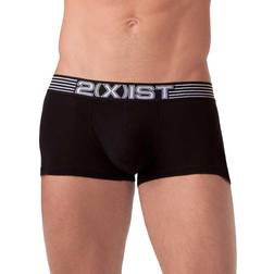 2(X)IST Men's Shapewear Maximize No Show Trunk,Black,X-Large