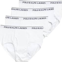 Polo Ralph Lauren Men's 4-Pack. Classic-Fit Mid-Rise Briefs White White