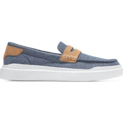 Cole Haan Grandpro Rally Canvas Penny Loafer Sneaker W - Chambray/Ch Farro Suede/Optic White