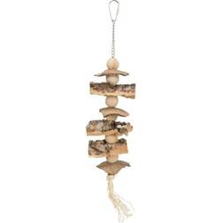 Trixie natural bird toy & wood 37cm