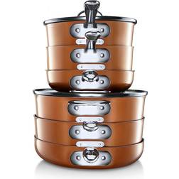 Gotham Steel StackMaster Cookware Set with lid 15 Parts