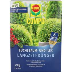 Compo Buchsbaum- Ilex Langzeit-Dünger, Buchsbäume, Umweltschonendere Rezeptur, 6 Langzeitwirkung, 2