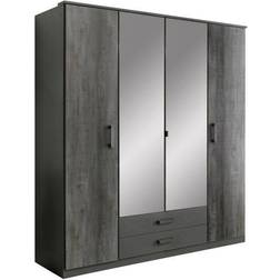 Griffis Revolving Graphite Kleiderschrank 180x199cm