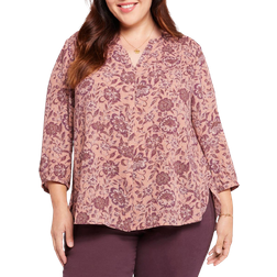 NYDJ Pintuck Blouse Plus Size - Viola Valley