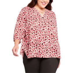 NYDJ Pintuck Blouse Plus Size - Avery Animal