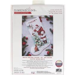 Dimensions Counted Cross Stitch Kit 16 Long-Magical Christmas Stocking 14 Count