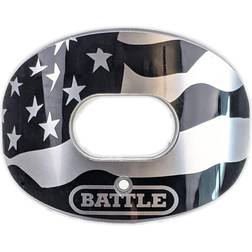 Battle Sports American Flag 2.0 Chrome Oxygen Football Mouthguard Sliver