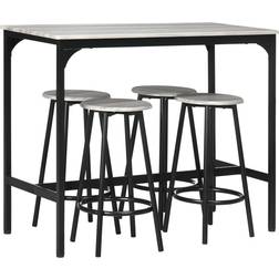 Homcom Counter Gray Dining Set 19.8x43.2" 5