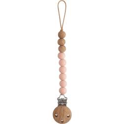 Mushie Pacifier Clips Eva Blush