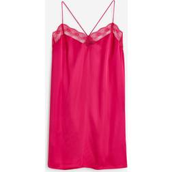 Superdry Damen Minikleid aus Seide Pink Größe: Pink