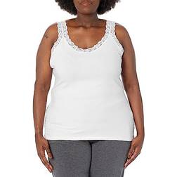 Hanes Stretch Lace Trim Plus Size - White