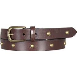 Lucky Brand Women's Leather Belt with Studs, Brown
