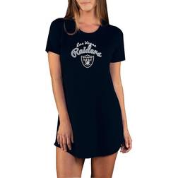 Concepts Sport Women's Las Vegas Raiders Marathon Nightshirt Black