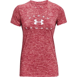 Under Armour Women's Tech Twist Arch Short Sleeve T-shirt - Black Rose/White