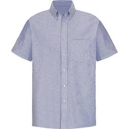 Red Kap Men's Short Sleeve Executive Oxford Dress Shirt - Blue/White Stripe