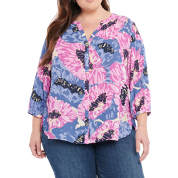 NYDJ Pintuck Blouse Plus Size - Cadiz