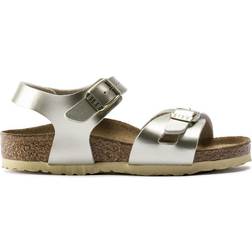 Birkenstock Kid's Rio Birko Flor - Gold/Electric Metallic