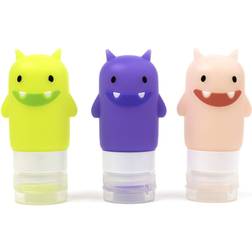 Yumbox Silicone Condiment Squeeze Bottles Funny Monsters 3-pack