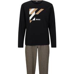 Hugo Boss Pyjama aus Baumwoll-Twill mit Signature-Artwork