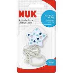 Nuk Schnullerkette mit Clip hellblau