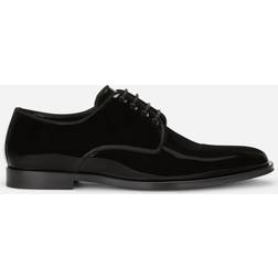 Dolce & Gabbana Glossy patent leather derby shoes black