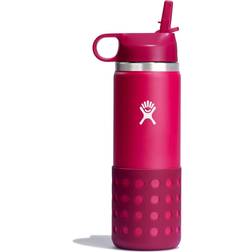 Hydro Flask 20 Oz Kids Wide Mouth Straw Cap And Boot Peony