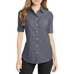 Port authority l659 womens short sleeve superpro oxford shirt