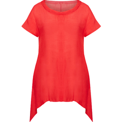 Avenue Lara Twist Tunic Plus Size - Scarlet