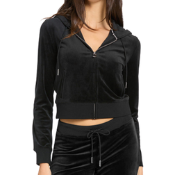 Juicy Couture Og Big Bling Velour Hoodie - Liquorice