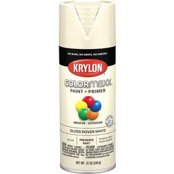 12-krylon colormaxx 12 oz. gloss spray paint, dover white model: k05516007