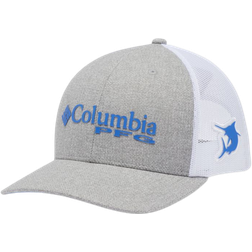 Columbia PFG Logo Mesh Snapback High Crown - Cool Grey Heather/Vivid Blue