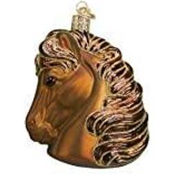 Old World Christmas Horse Head-Brown Blown