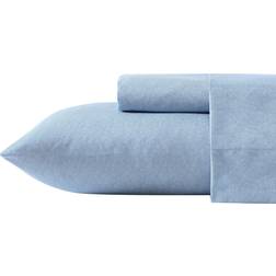 Nautica Herringbone Coastal Chambray Bed Sheet Blue